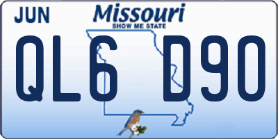 MO license plate QL6D9O