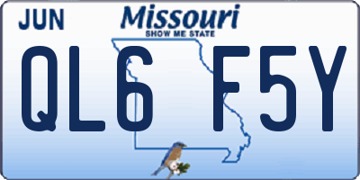 MO license plate QL6F5Y