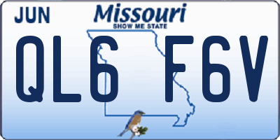 MO license plate QL6F6V
