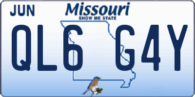 MO license plate QL6G4Y