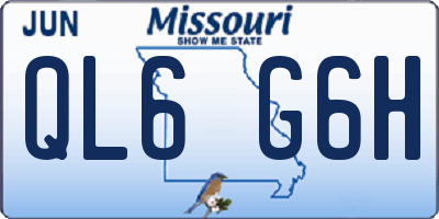 MO license plate QL6G6H