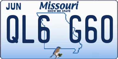 MO license plate QL6G6O