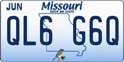 MO license plate QL6G6Q