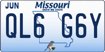 MO license plate QL6G6Y