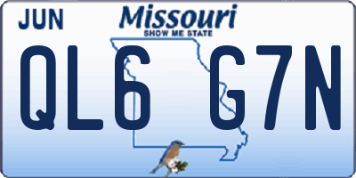MO license plate QL6G7N