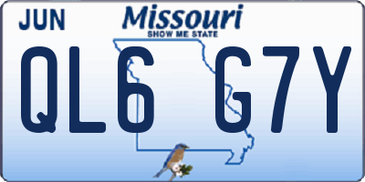 MO license plate QL6G7Y