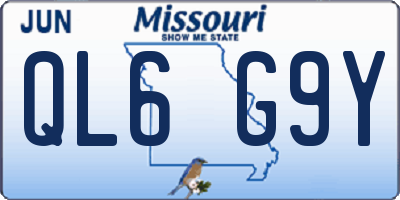 MO license plate QL6G9Y