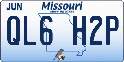 MO license plate QL6H2P