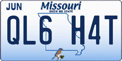 MO license plate QL6H4T