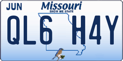 MO license plate QL6H4Y