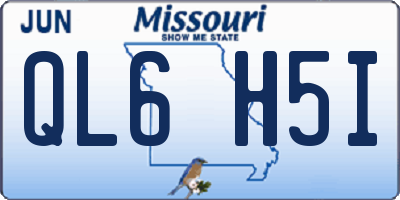 MO license plate QL6H5I
