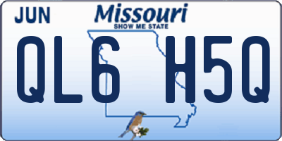 MO license plate QL6H5Q