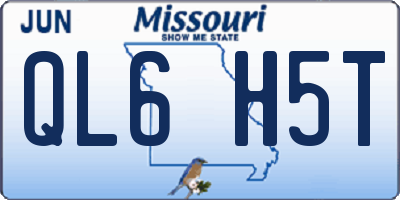 MO license plate QL6H5T