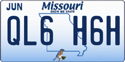 MO license plate QL6H6H