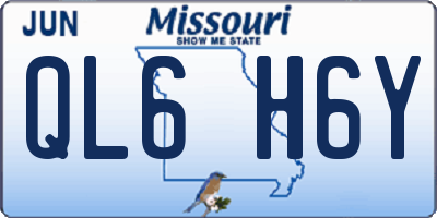MO license plate QL6H6Y