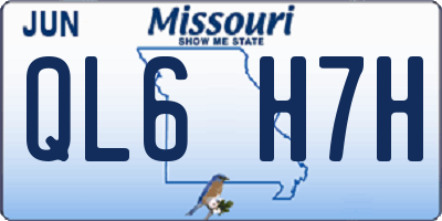 MO license plate QL6H7H