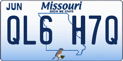 MO license plate QL6H7Q