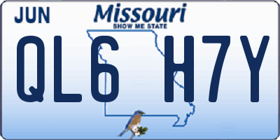 MO license plate QL6H7Y
