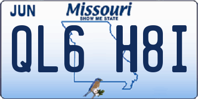MO license plate QL6H8I