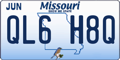 MO license plate QL6H8Q