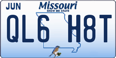 MO license plate QL6H8T