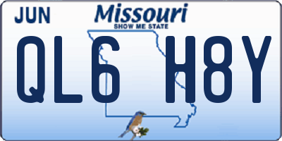 MO license plate QL6H8Y