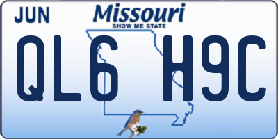 MO license plate QL6H9C