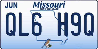 MO license plate QL6H9Q
