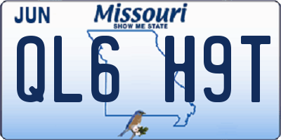 MO license plate QL6H9T