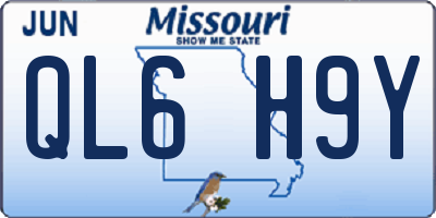 MO license plate QL6H9Y