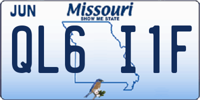 MO license plate QL6I1F