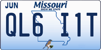 MO license plate QL6I1T