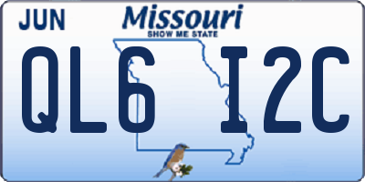 MO license plate QL6I2C
