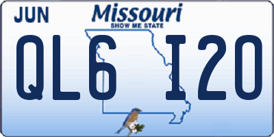 MO license plate QL6I2O