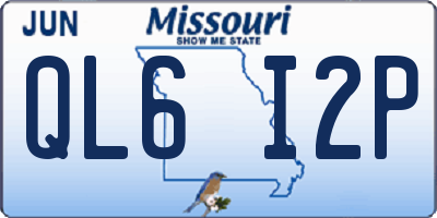 MO license plate QL6I2P