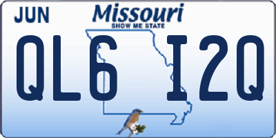 MO license plate QL6I2Q