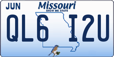 MO license plate QL6I2U