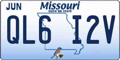 MO license plate QL6I2V