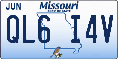 MO license plate QL6I4V