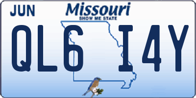 MO license plate QL6I4Y