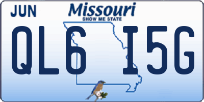 MO license plate QL6I5G