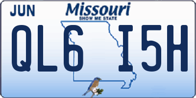 MO license plate QL6I5H