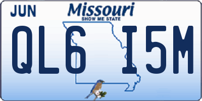 MO license plate QL6I5M
