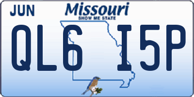 MO license plate QL6I5P
