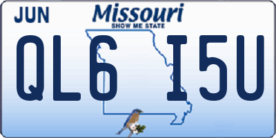 MO license plate QL6I5U
