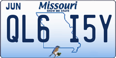 MO license plate QL6I5Y