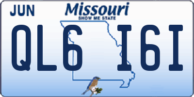 MO license plate QL6I6I