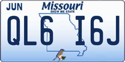 MO license plate QL6I6J