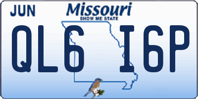 MO license plate QL6I6P