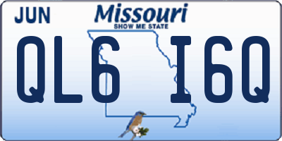 MO license plate QL6I6Q